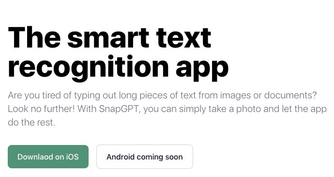 SnapGPT - приложение для распознавания текста с изображений