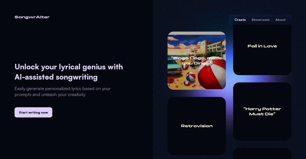 Приложение искусственного интеллекта Songwraiter