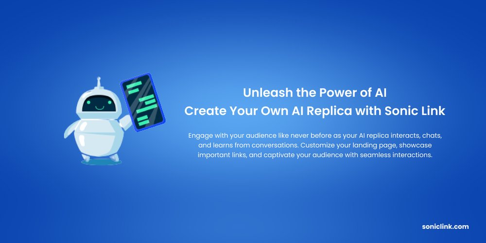 Sonic Link - инструмент для создания настраиваемой целевой страницы с репликой ии для привлечения аудитории.