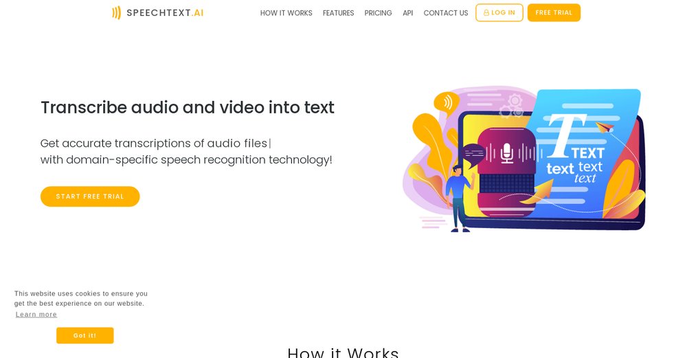 Приложение искусственного интеллекта SpeechText