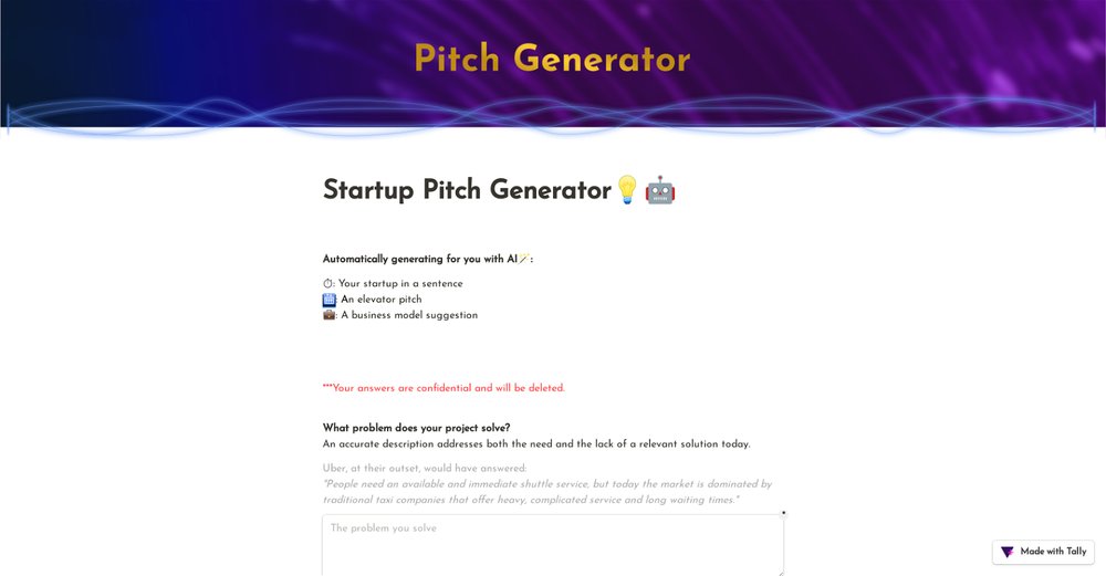 Приложение искусственного интеллекта Startup Pitch Generator