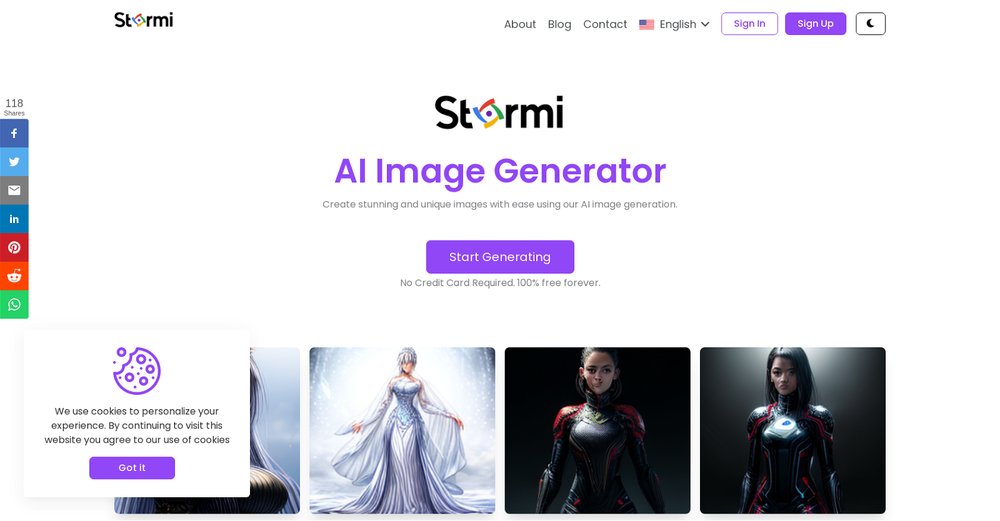 Приложение искусственного интеллекта Stormi AI