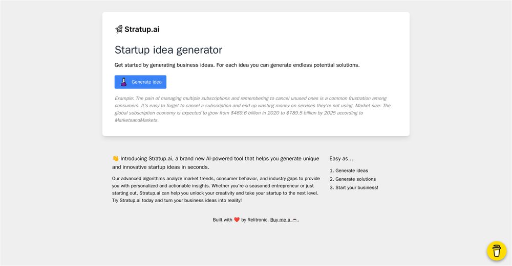 Приложение искусственного интеллекта Stratup.ai