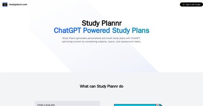 Приложение искусственного интеллекта StudyPlannr