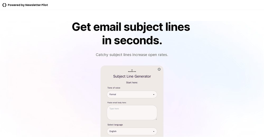 Приложение искусственного интеллекта Subject Line Generator