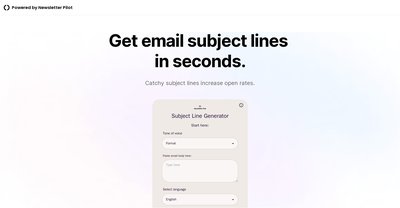 Приложение искусственного интеллекта Subject Line Generator