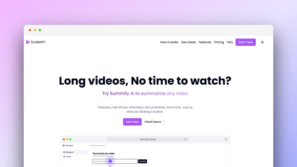 Summify - инструмент для обобщения видео и подкастов