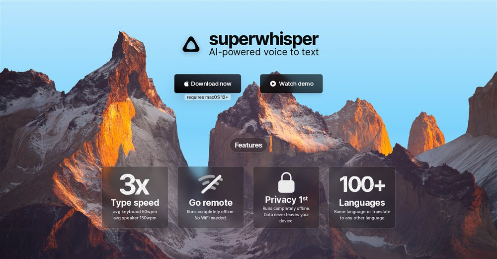 Приложение искусственного интеллекта Superwhisper