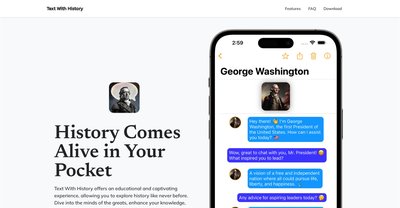 Приложение искусственного интеллекта Text With History