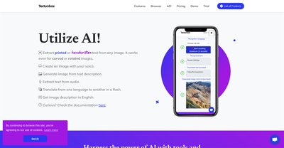 Приложение искусственного интеллекта Textunbox