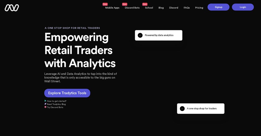 Приложение искусственного интеллекта Tradytics