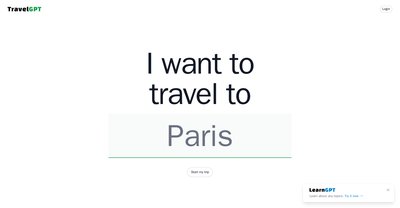 Приложение искусственного интеллекта Travelgpt