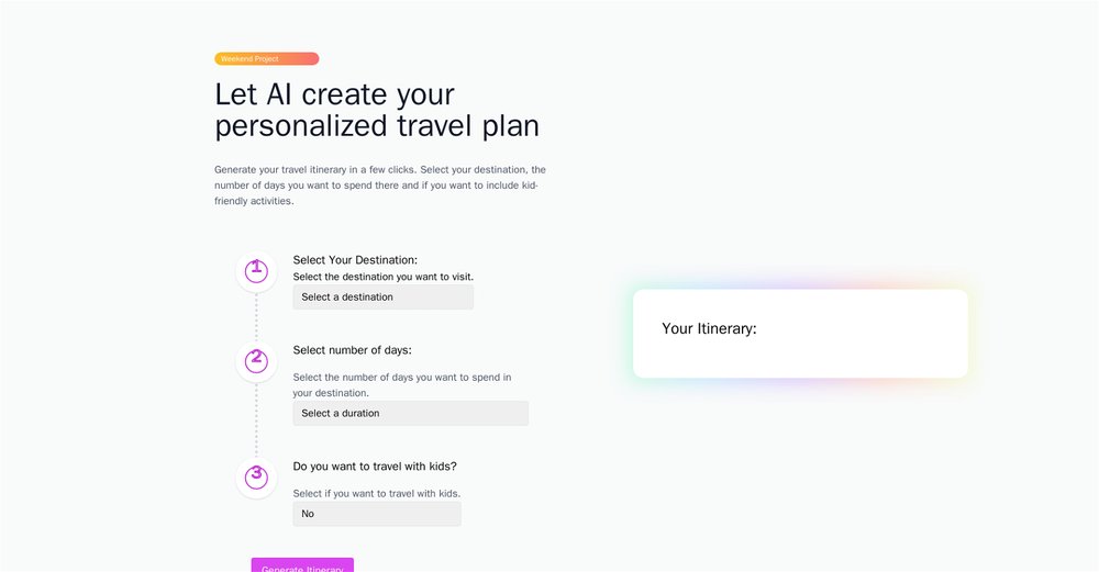 Приложение искусственного интеллекта Travelplan