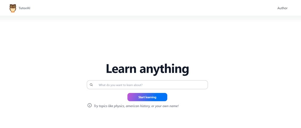 TutorAI - создает курсы по чему угодно