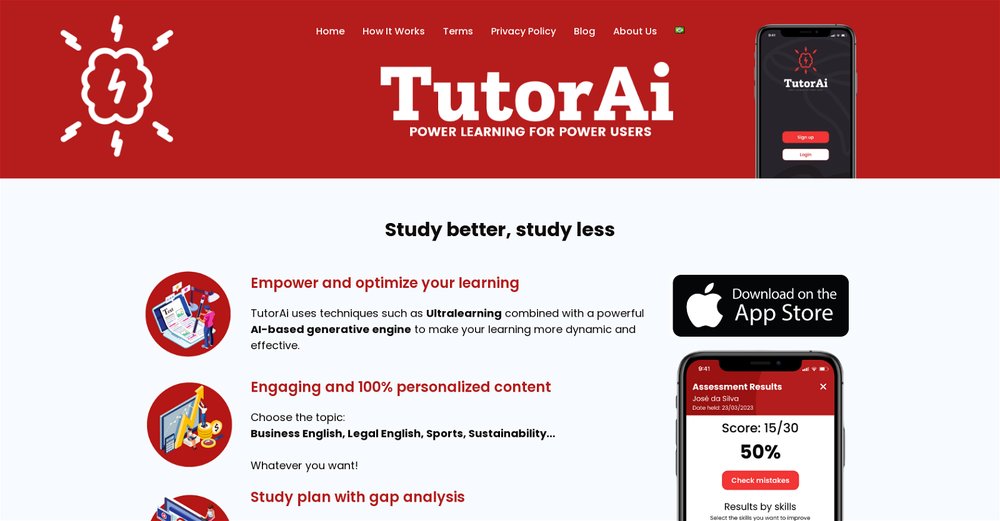Приложение искусственного интеллекта TutorAi App