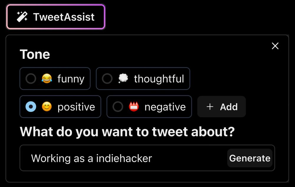 Tweet Assist App - помощник по твитам с искусственным интеллектом