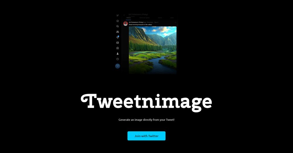 Приложение искусственного интеллекта Tweetnimage