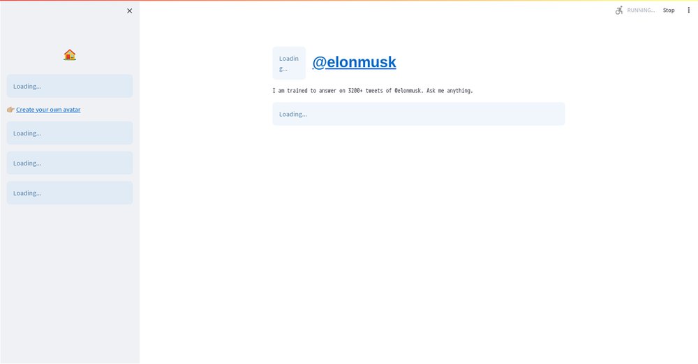 Приложение искусственного интеллекта Twitter Avatar
