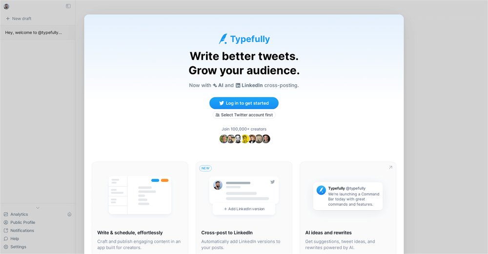 Приложение искусственного интеллекта Typefully