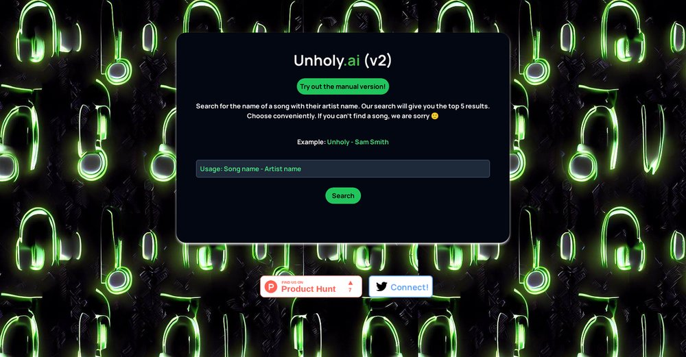 Приложение искусственного интеллекта Unholy