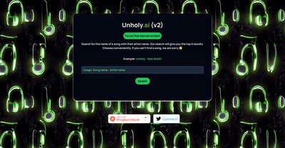 Приложение искусственного интеллекта Unholy