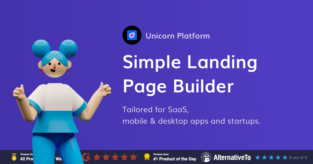 Unicorn Platform - инструмент без кода для создания веб-сайтов и блогов