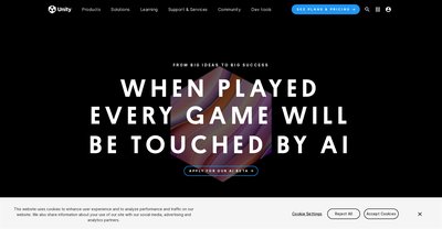 Приложение искусственного интеллекта Unity
