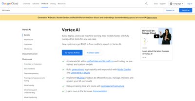 Приложение искусственного интеллекта Vertex AI