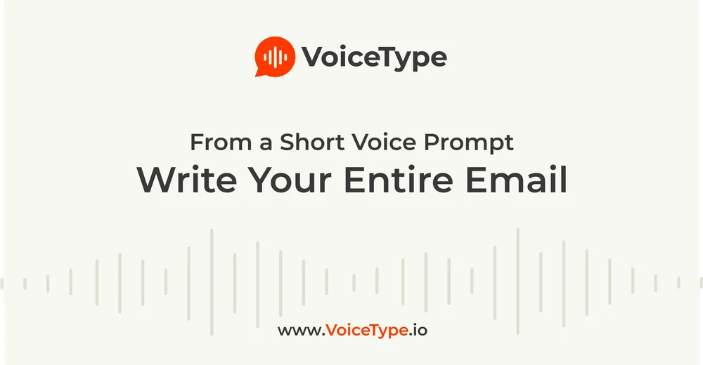 VoiceType - расширение для браузера chrome, использующее искусственный интеллект для написания электронных писем.