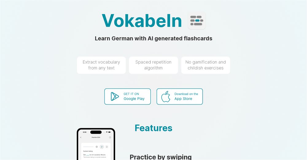 Приложение искусственного интеллекта Vokabeln