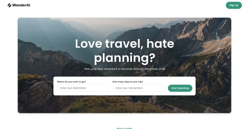 Приложение искусственного интеллекта WanderAI