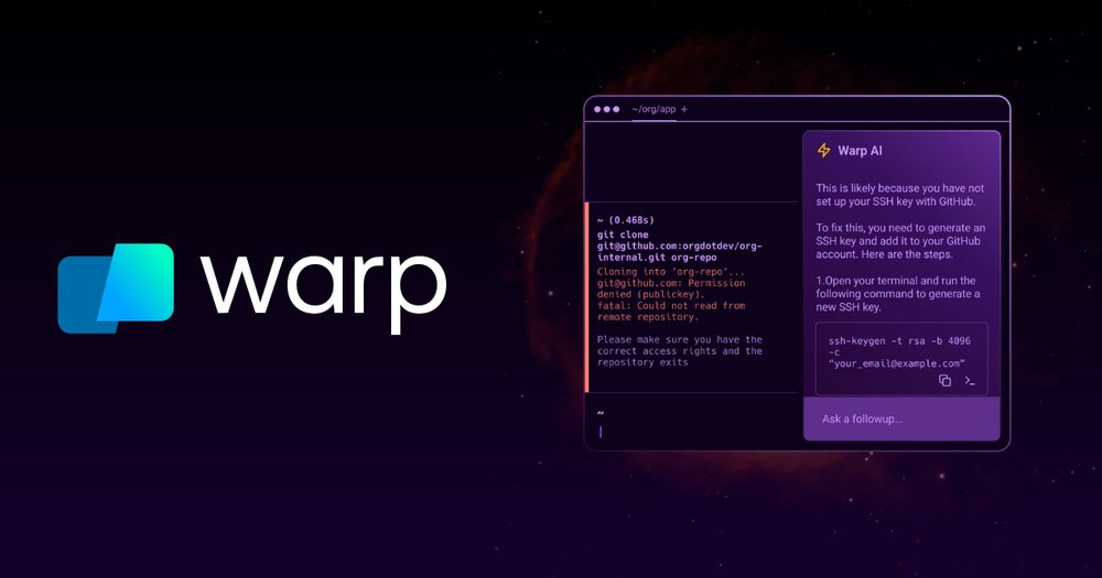 Warp AI - инструмент для помощника терминала для поиска команд