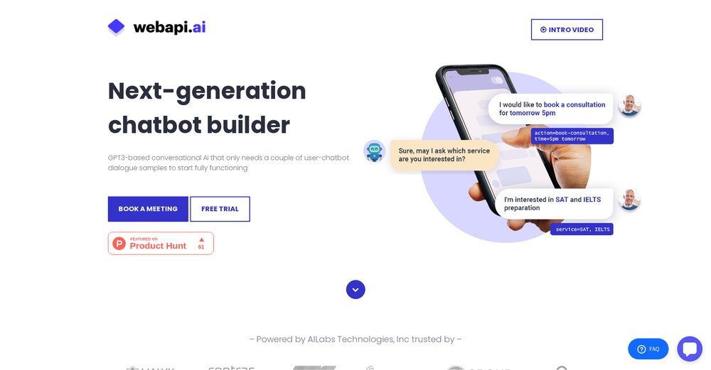 Приложение искусственного интеллекта Webapi.ai 2.0