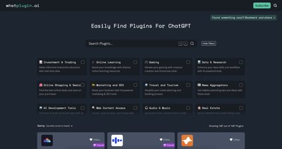 WhatPlugin.ai - каталог плагинов chatgpt