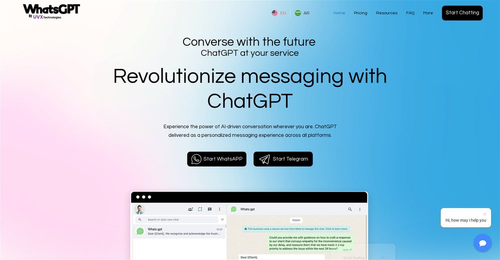 Приложение искусственного интеллекта WhatsGPT