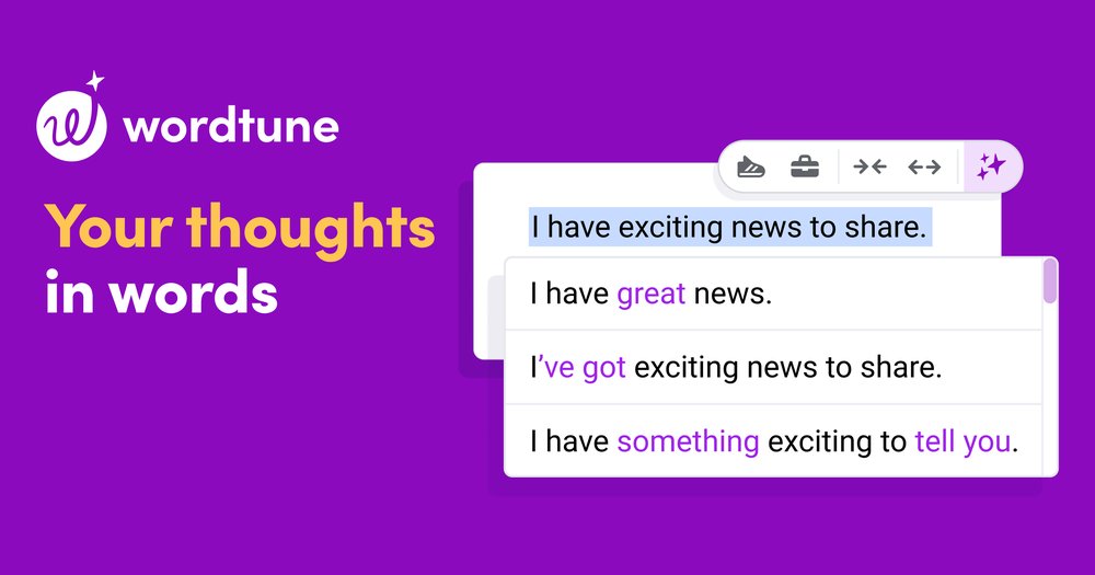 Wordtune - помощник по письму с искусственным интеллектом — расширение для chrome