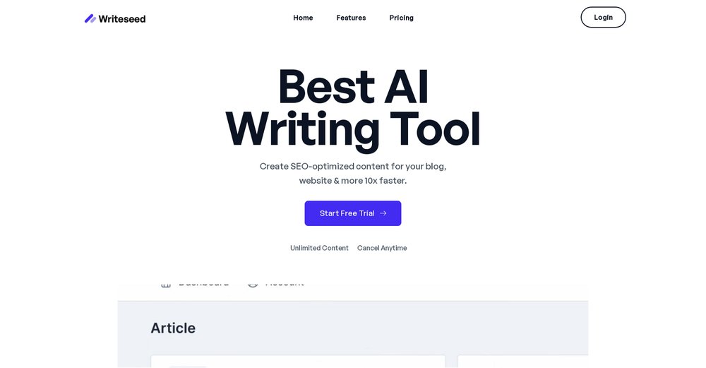 Приложение искусственного интеллекта Writeseed