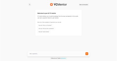 Приложение искусственного интеллекта YC Mentor