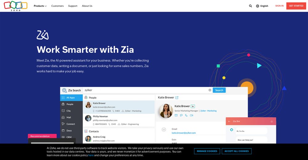 Приложение искусственного интеллекта Zia